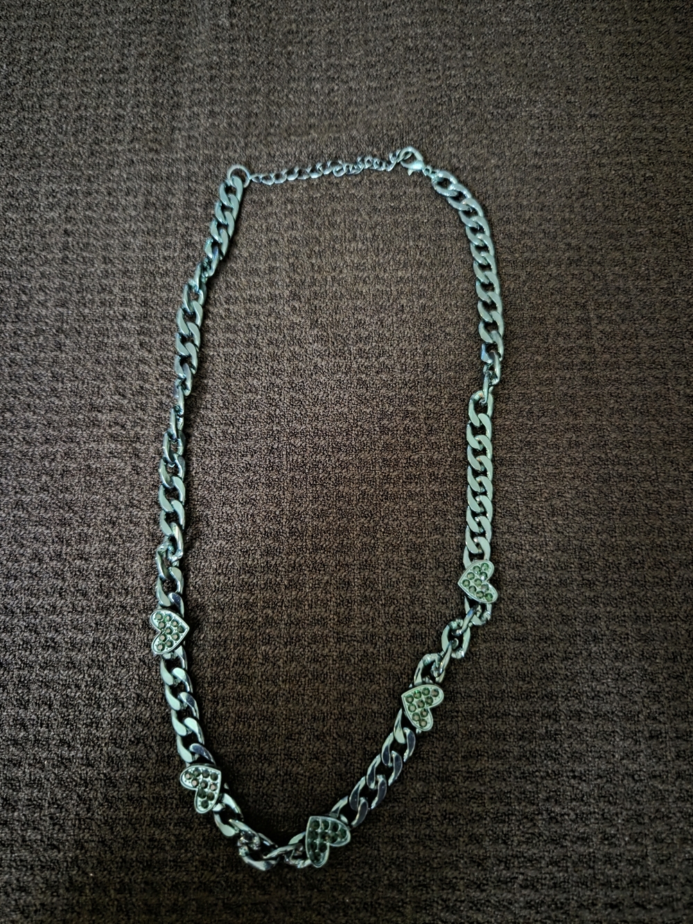 Twisted Chain Heart Link Necklace